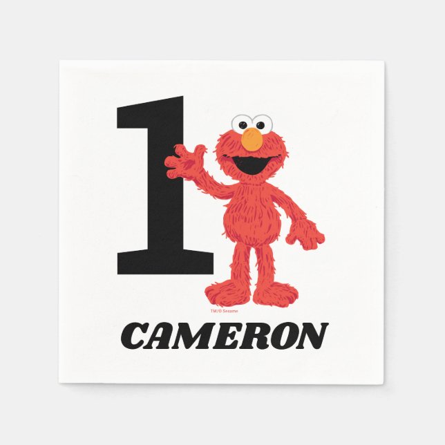 Guardanapo De Papel Primeiro aniversario Elmo Simples (Frente)