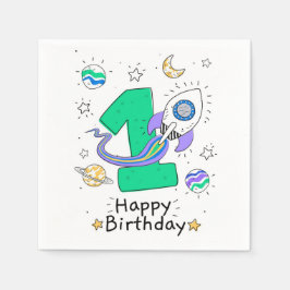 Guardanapo De Papel Primeiro aniversario Feliz