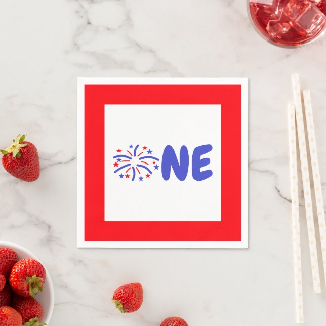 Guardanapo De Papel Primeiro aniversario Firework (Insitu)