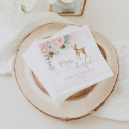 Guardanapo De Papel Primeiro aniversário inverno Um veado de aniversár