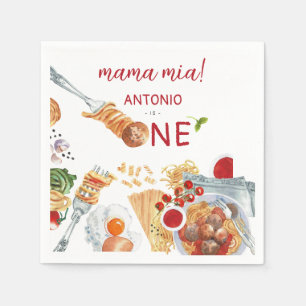 Guardanapo De Papel Primeiro aniversario Italiano de Aquarela