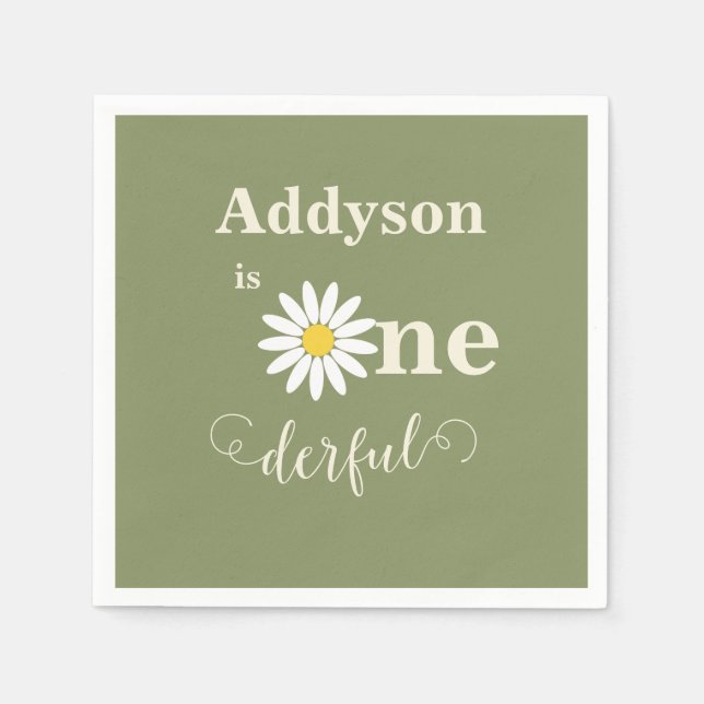 Guardanapo De Papel Primeiro aniversário maravilhoso (Frente)