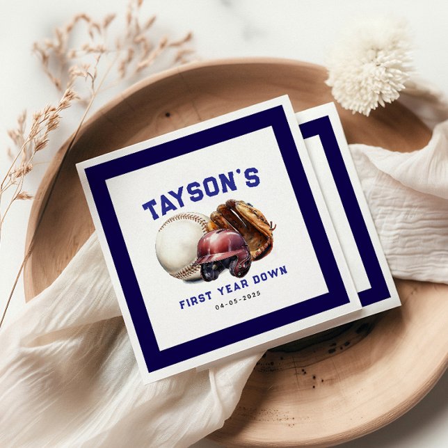 Guardanapo De Papel Primeiro aniversario para Baixo no Primeiro Ano (Criador carregado)