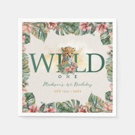 Guardanapo De Papel Primeiro aniversario Selvagem de Um Animal Guepard