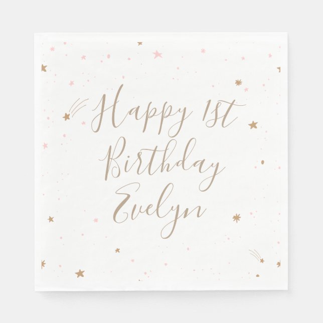 Guardanapo De Papel Primeiro aniversario Twinkle Star (Frente)