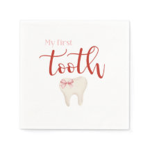 Primeiro Dente - Agra Mantendo Rosa Minimalista