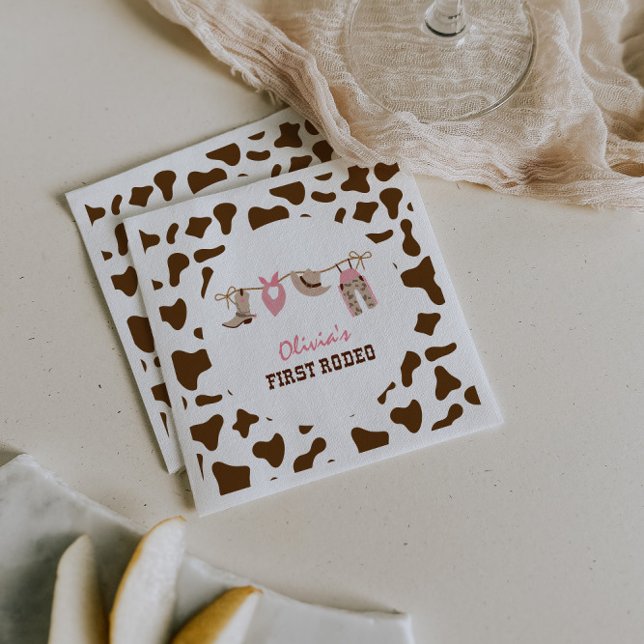 Guardanapo De Papel Primeiro primeiro aniversario Rodeo Western Cowboy (Criador carregado)