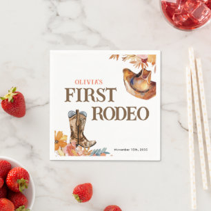 Guardanapo De Papel Primeiro primeiro aniversario Rodeo Western Girl