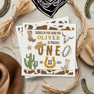 Guardanapo De Papel Primeiro Rodeio Western Cowboy Boys 1º Festa de An