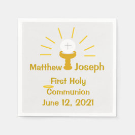 Guardanapo De Papel Primeiro Sagrado Documento Comunitário Personaliza