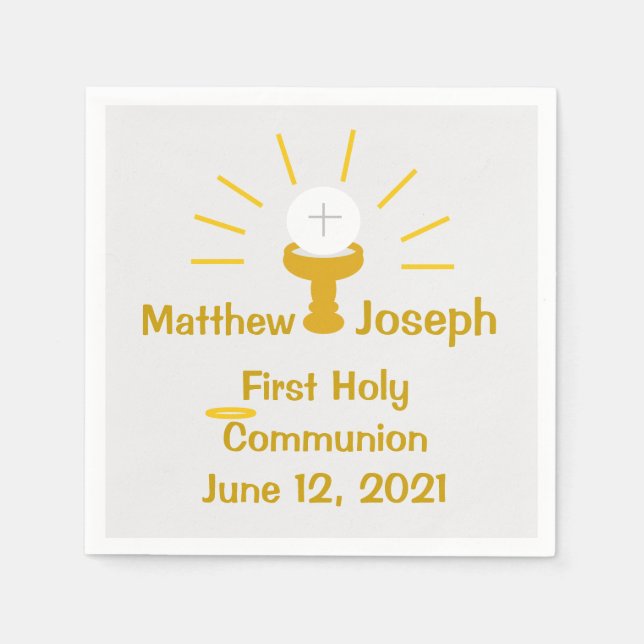 Guardanapo De Papel Primeiro Sagrado Documento Comunitário Personaliza (Frente)