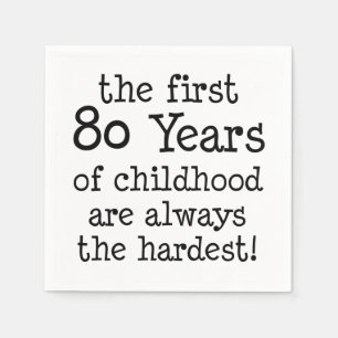 Guardanapo De Papel Primeiros 80 Anos Da Infância Napkins