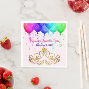 Guardanapo De Papel Princesa Birthday Balloons Party Paper Napkins