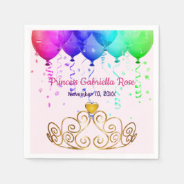 Guardanapo De Papel Princesa Birthday Balloons Party Paper Napkins