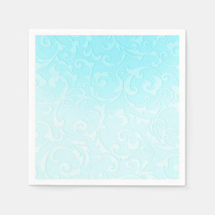 Guardanapo De Papel Princesa Blue Elegant Storybook Swirl Weding