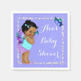 Guardanapo De Papel Princesa Borboleta Bebê Menina Lavanda