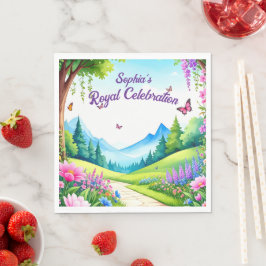 Guardanapo De Papel Princesa Castle Festa de aniversário Napkins