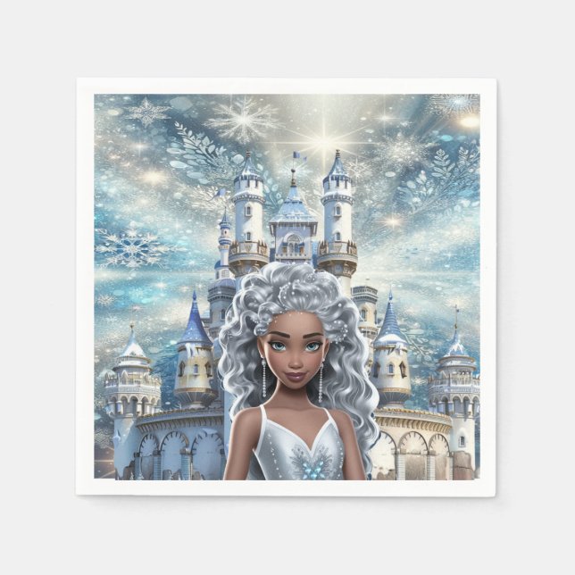 Guardanapo De Papel Princesa de Gelo (Frente)
