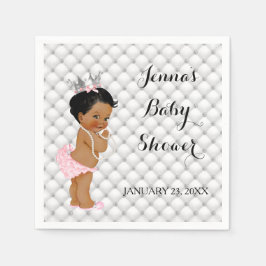 Guardanapo De Papel Princesa Étnica Bebê Menina Diamantes