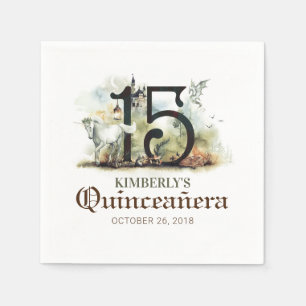Guardanapo De Papel Princesa Quinceanera Aniversário