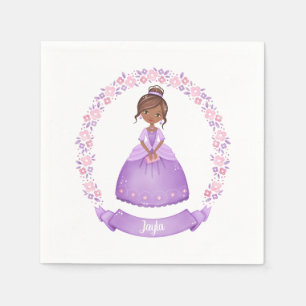 Guardanapo De Papel Princesa Roxa Custa Personalizada Étnica
