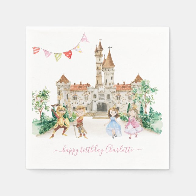 Guardanapo De Papel Princesas, Cavaleiros e Dragões - Fada Leiteira An (Frente)