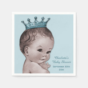 Guardanapo De Papel Príncipe chá de fraldas do vintage personalizado