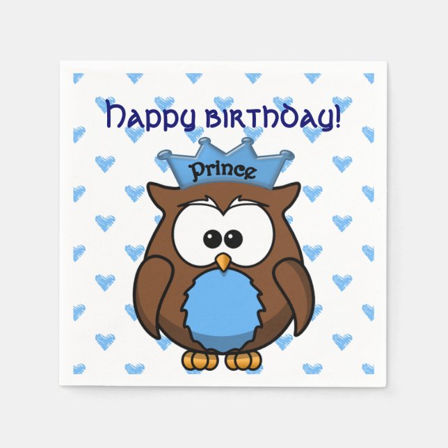 Guardanapo De Papel príncipe coruja (Frente)