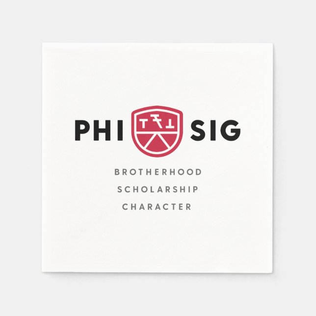 Guardanapo De Papel Princípios da Phi Sigma Kappa (Frente)