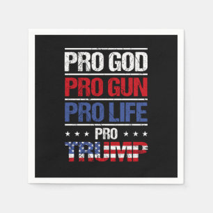 Guardanapo De Papel Pro God Pro Gun Pro Life Pro Trump Eleição