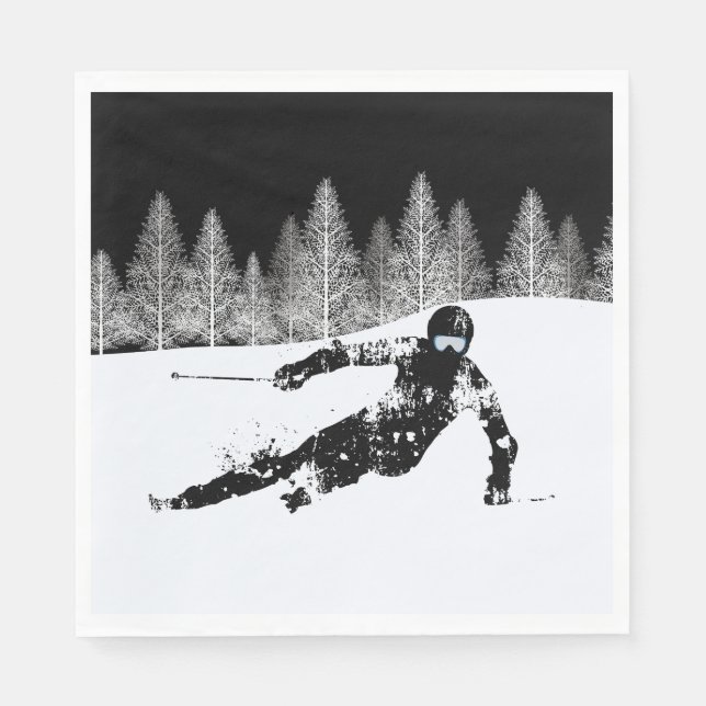 Guardanapo De Papel Pro Skier, Ski Snowboard (Frente)