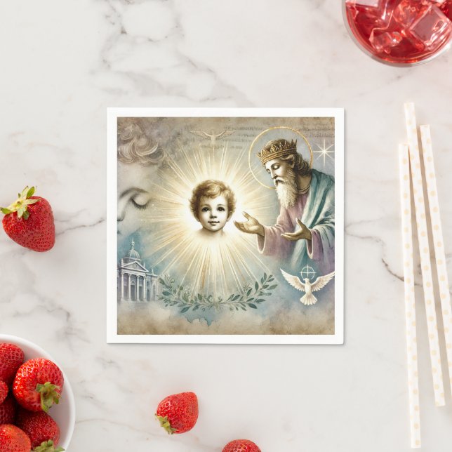 Guardanapo De Papel Profecia Bíblica de Aquarela de Jesus Decoupage (Insitu)