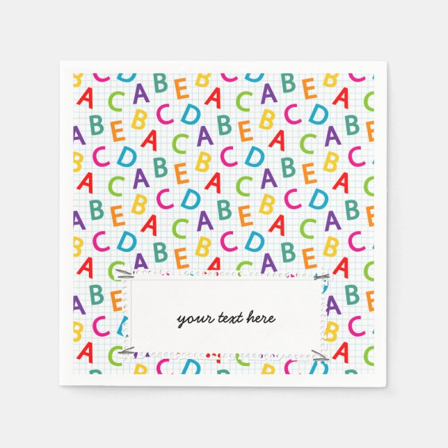 Guardanapo De Papel Professor Colorido Padrão Colorido (Frente)