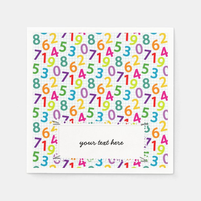 Guardanapo De Papel Professor Colorido Padrão Colorido (Frente)