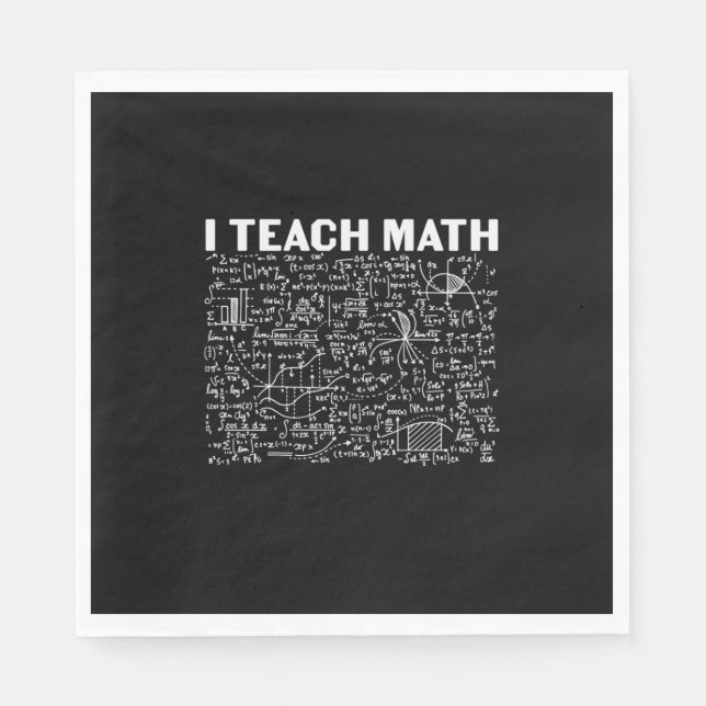 Guardanapo De Papel Professor de Matemática Ensino Matemática (Frente)