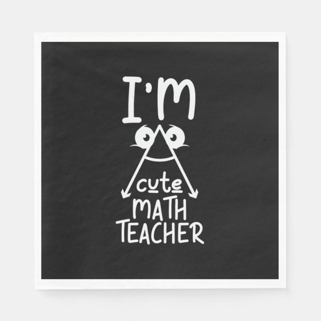 Guardanapo De Papel Professor De Matemática Sou Professora De Matemáti (Frente)