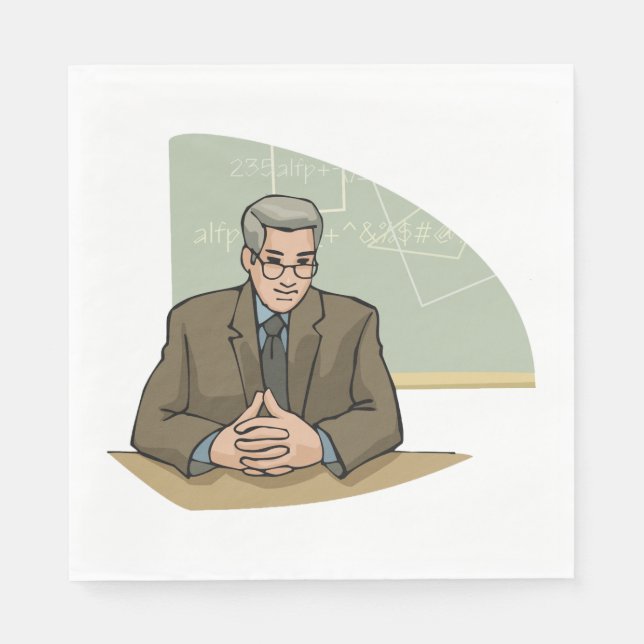 Guardanapo De Papel Professor Na Classe Napkins (Frente)