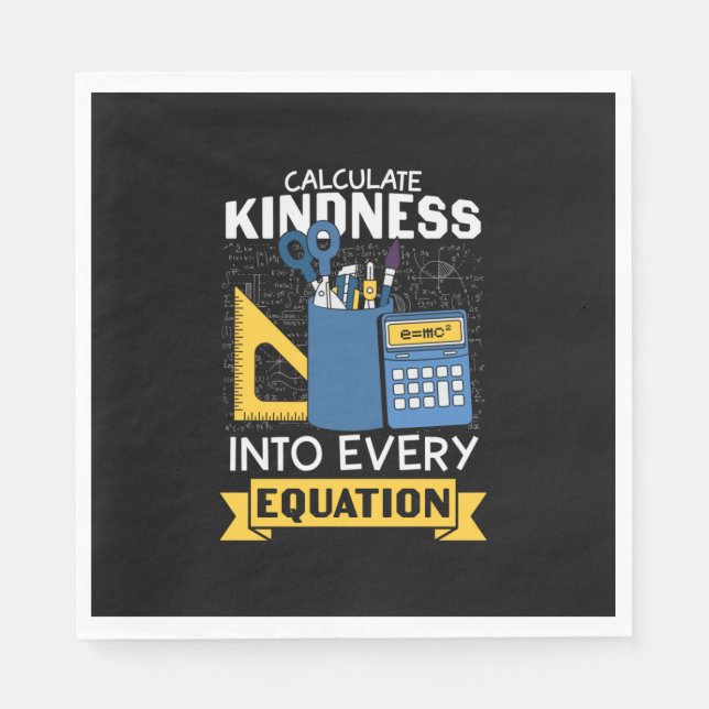 Guardanapo De Papel Professora de Matemática Calcula gentileza (Frente)