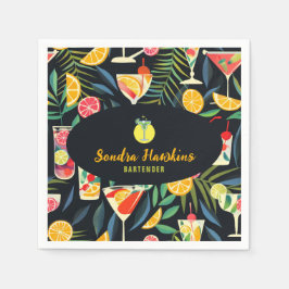 Guardanapo De Papel Profissional de barman | Laranja fresca