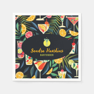 Guardanapo De Papel Profissional de barman   Laranja fresca