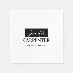 Guardanapo De Papel Profissional elegante moderno minimalista simples