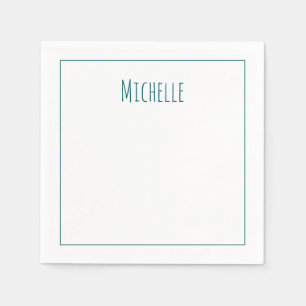 Guardanapo De Papel Profissional Minimalista Moderno Simples Nome Próp