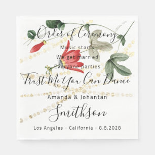 Guardanapo De Papel Programa Casamento Coral White Engraçado Citações