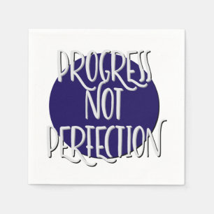 Guardanapo De Papel Progresso Não Perfeição Slogan Napkin