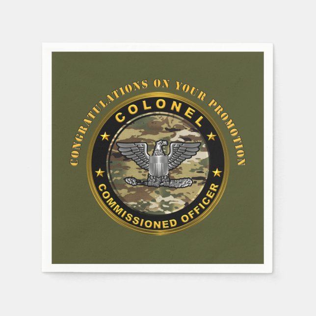 Guardanapo De Papel Promoção a Coronel COL  (Frente)