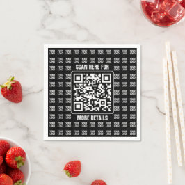 Guardanapo De Papel Promotional QR code (editable) plus Logo Pattern