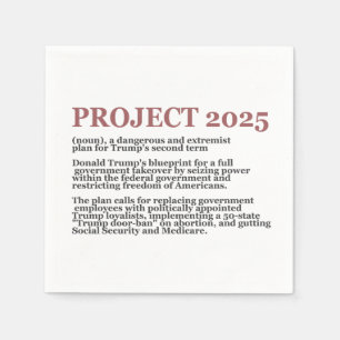 Guardanapo De Papel Promotor-Democracia Anti Project 2025 Trump Republ