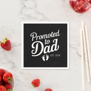 Guardanapo De Papel Promovido a Papai EST 2025 Engraçado Breve Papai