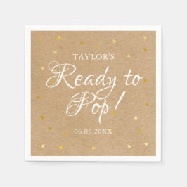 Guardanapo De Papel Pronto Para Estourar Corações Dourados Confetes Ch