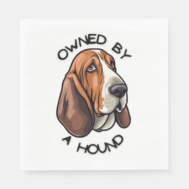 Guardanapo De Papel Propriedade de alguém Basset Hound (Frente)